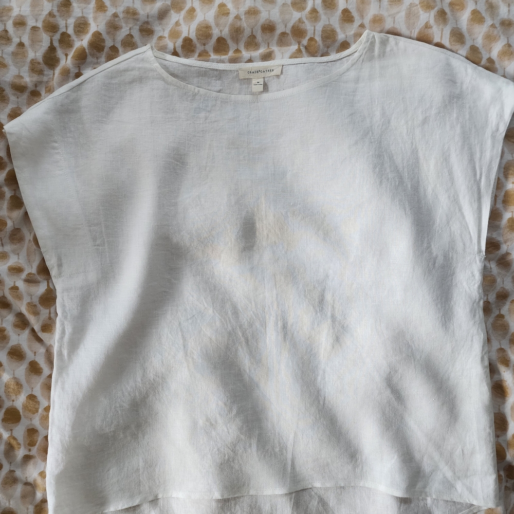 Simple Elegance White Linen Blouse